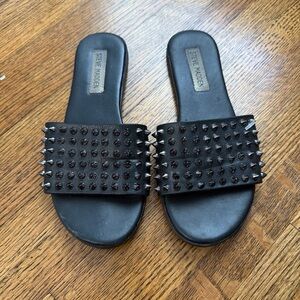 Steve Madden Black Spiked Sandals